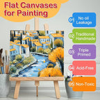 ESRICH Small Canvases for Painting 6x6 inch, 12 Pack Canvas Boards Cotton Painting Canvas Primed Acid Free Mini Blank Canvas Panels for Oil Paint,Watercolor,Acrylic Paint,Gouache&Tempera., White