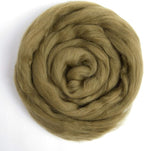 Desert Breeze Distributing 100% Natural Merino Wool Roving - Premium Combed Top Merino Roving Wool - Tapestry, Spinning, Wet Felting & Needle Felting Supplies - 21.5 Micron - 1 oz, Color Olive Green