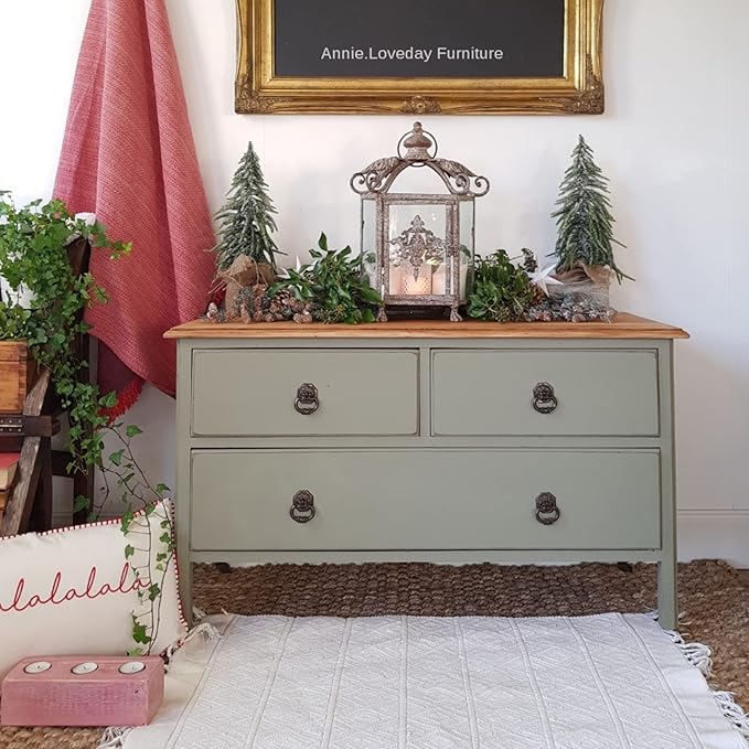 Dixie Belle Paint Company Chalk Finish Furniture Paint - Spanish Moss (16oz) - Matte Succulent Green Chic Chalk Mineral DIY Furniture Paint