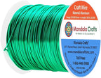 Mandala Crafts 20 Gauge Anodized Aluminum Craft Wire for Jewelry Making - 100 FT Colored Flexible Kelly Green Wire - Bendable for Bonsai Armature Crafting Sculpting