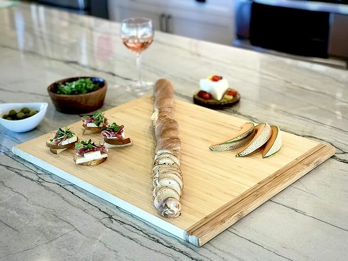 Pureboo Premium Bamboo Pull-out Cutting Board - 8 Different Sizes to Fit Most Standard Slots 17.75"W x 22"D x 3/4"H