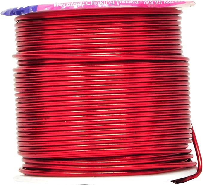 Mandala Crafts 16 Gauge Anodized Aluminum Craft Wire for Jewelry Making – 390 FT Colored Flexible Silver Black Gold Purple Red Kelly Green Wire - Bendable for Bonsai Armature Crafting Sculpting