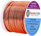 Mandala Crafts 12 Gauge Anodized Aluminum Craft Wire for Jewelry Making - 60 FT Colored Flexible Burnt Orange Wire - Bendable for Bonsai Armature Crafting Sculpting