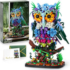 JOJO&Peach Floral Owl Toy Building Sets for Girls, MOC Flower & Animal Collectible Home Decor and Office Art, Mother's Day Birthday Gifts Toys for Women Adults and Teens Age 8 10 12 14+ (1193 Pieces)
