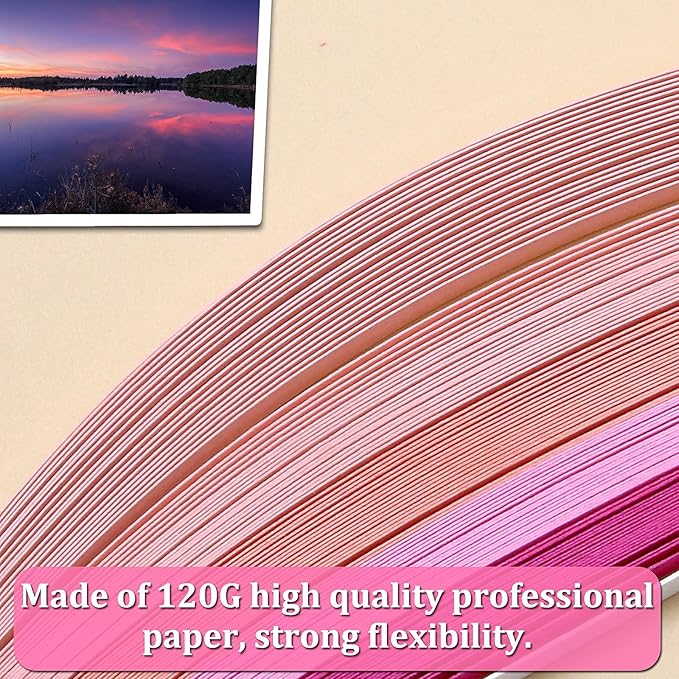 Zorfeter 9 Sets Multi-Color Quilling Paper Strips Kits 900 Strips 42 Colors, 3mm Width, 15" Length