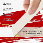 RED WOLF 6 Pack Masking Tape 0.7" x 60 Yards, General Purpose for Painting Arts Crafts Label Car Painting, Sharp Paint Line No Residue Painters Tape White Beige Crepe Paper Tape Heat Resistance