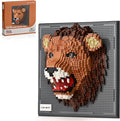 BNG Wall Art Lion Building Blocks Sets(1849PCS),A Wall Decor Set for Adults Who Love Creative Hobbies-Gift Toy for Adults
