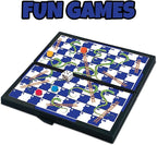Gamie Magnetic Board Travel Games for Kids, Set Includes 12 Retro Fun Games - 5" Compact Design - Individually Boxed - Teaches Strategy & Focus, Great for Road Trip/Travel/Camping, Gift for Ages 6+