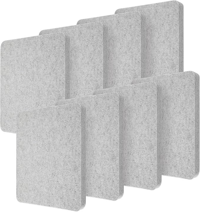 Amylove 4 Pcs Needle Felting Pad Needled Felting Mat Wool Supplies Thick Firm Base Woolen Block for Beginners Crochet Knitting Projects Kit Tool, Gray (8 x 10 x 1 Inch)