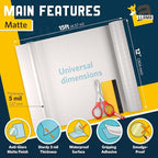 Matte Laminating Roll 2-Pack 12” x 15ft - 5 MIL Self Adhesive Durable Clear Matte Vinyl Laminate Roll for Anti-Glare Surface