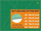 ArtAt Self Healing Cutting Mat: 48″x 36″ Green Double Sided PVC Non-Slip 5 Layers Craft Mat for Maximum Healing - Great for Sewing & Quilting & Scrapbooking and Craft & Art Projects…