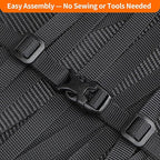 Buckle and Strap Set 3/8", 10 Yards Webbing Strap, 10-Pack Dual Adjustable Side Release Plastic Buckles, 20 Tri-Glide Slider Clips, Black (3/8 Inch Combo Set)