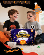 NewFamily Halloween Dustless Chalk Set - 24 Colors, Non-Toxic Washable Chalk with Spooky-Themed Magnetic Drawing Boards, Festive Gift for Kids & Toddlers