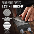 Heavy Duty Diamond Sharpening Stone Set, 2-Sided Fine 1000 Grit/Coarse 400 Grit Sharpening Plate, Fast & Efficient Knife Sharpener for Razor Sharp Knives and Chisels from Schaaf Tools