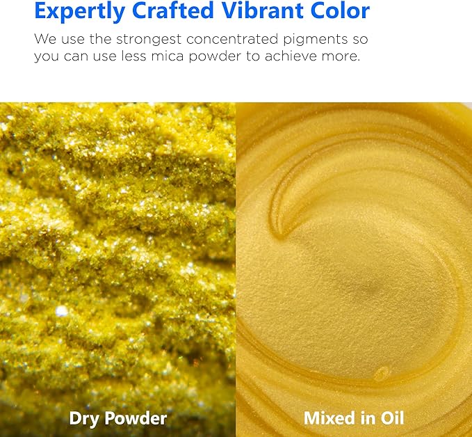 Rolio - Mica Powder - 1 Jar of Pigment for Paint, Dye, Soap Making, Nail Polish, Epoxy Resin, Candle Making, Bath Bombs, Slime - 100G / 3.5oz(Aureolin Yellow)
