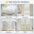 rabbitgoo Window Privacy Film Frosted Glass Film, Decorative Cling UV Sun Blocking Decals, Frosting Window Clings for Home Bathroom Door Coverings, 23.6 x 118.1 inches
