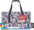 American Mahjong Game Set, 166 White Tiles, 4 All-in-One Color Rack/Pushers, Complete Mahjong Tile Set, Printed Carrying Bag