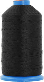 Mandala Crafts Bonded Nylon Thread Black Heavy Duty Sewing Threads - 800 YDs Size 207 630D T210 Tex 210 Thread for Leather Jeans Weaving Outdoor Marine Upholstery Threads