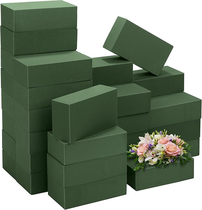 36 Packs Floral Foam Blocks Wet & Dry Floral Foam Bricks 5.5x3.1x1.8 Inch Flower Arranging Kit for Fresh and Artificial Flowers Florist Foam Blocks for Wedding Home Decor