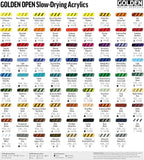 OPEN Slow-Drying Acrylics by GOLDEN, Manganese Blue Hue, 2 fl oz. tube, Professional Acrylic Paint, Transparent