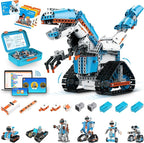 WhalesBot E7 Pro Coding & Remote Control Robot Kit for Kids 8+, Scratch & Modular Programming, Educational Engineering Science Toy Set with Smart Controller/Sensors/Motors for Kids Ages 8-12, 12-16