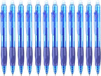 Aozora Erasable Pens Click Fine Point 0.7 mm Retractable Erasable Gel Pens for Completing Sudoku and Crossword Puzzles 12 Pack (Blue)