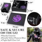 Soar Forge Dice Tray and Dice Tower for DND - All-in-One Tray, Storage & Large Tower for Random Rolls - Stores Dice for D&D, Mini's etc, Perfect RPG Gift Accessories (Purple Dragon)