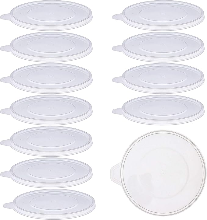 Pouring Masters 12-Pack Mixing Cup Lids for 12 Oz (350ml) Graduated Plastic Measuring Cup Lids - Storage Seal Top for Pouring Masters Automotive Paint Mixing Cups, Epoxy Resin, Art Supplies