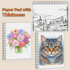 2PACK 5.5x8.5 and 1Pack 9 x 11 inches Hardcover Sketch Book，3 Pack 80-Sheets (68lb/100gsm)，Double-Sided Hardbound Sketchbook, Spiral Bound,Acid Free Painting Art Paper for Kids and Adults