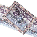 YUBX Elegance Blue Washi Tape Set 8 Rolls Wide Silver Embellishment Decorative Masking Tapes for Arts, DIY Crafts, Journals, Planners, Scrapbook, Wrapping
