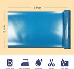 Blue Glitter HTV Heat Transfer Vinyl, 12" x 5ft lron on Vinyl, for T-Shirt Ironing, Vinyl HTV Easy to Cut and Weed, The Best Choice for DIY Creativity. (Blue, 12" x5ft)