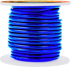 Mandala Crafts 8 Gauge Anodized Aluminum Craft Wire for Jewelry Making - 32 FT Colored Flexible True Blue Wire - Bendable for Bonsai Armature Crafting Sculpting
