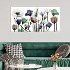 Empire Art Direct Frameless Free Floating Tempered Glass Panel Graphic Wall Art Ready to Hang, 24" x 48", Floral Landscape