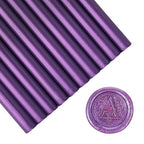 Glue Gun Sealing Wax Sticks for Wax Seal Stamp - Metallic Dark Purple, Great for Wedding Invitations, Cards Envelopes, Snail Mails, Wine Packages, Christmas Gift Ideas, Pack of 10