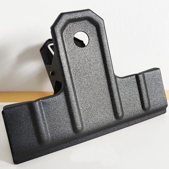 Locci Black Large Bull Clips,10 PCS Medium Binder 3.5 Inch Drawing Board Clips,Big Clip for Food Bags,Art,Office & Home Kitchen (88 mm)