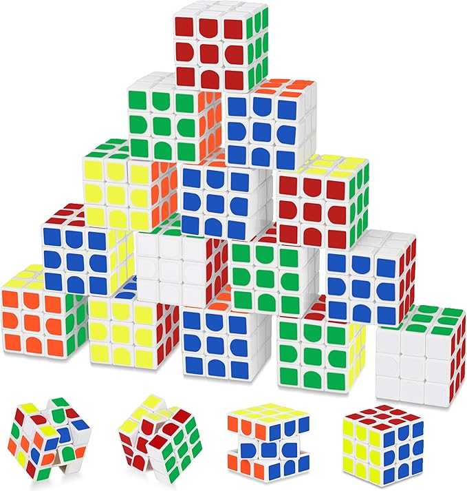 Mini Cube 20 Pack Magic Cube, Puzzle Party Favors for Kids Party Puzzle Game Toys Classroom Rewards & School Prize for Students, Stress Relief Toys Goody Bag Filler Birthday Easter Gift