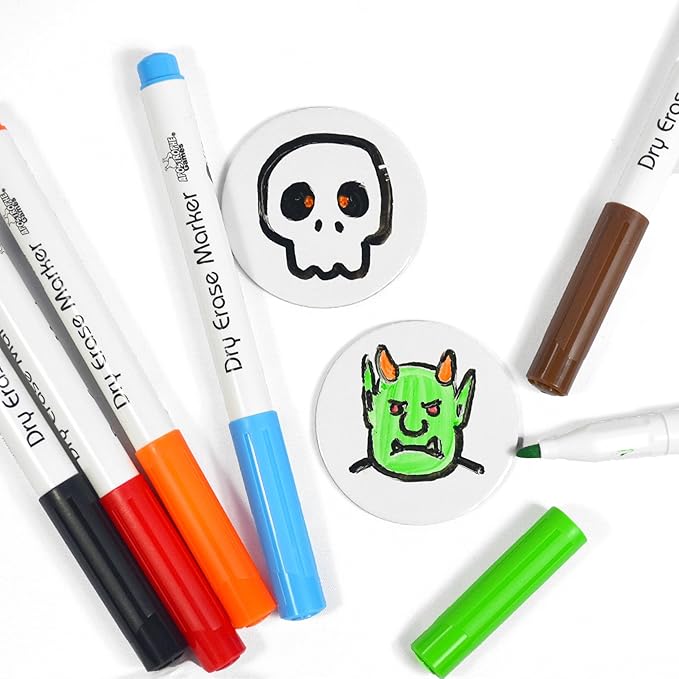 Apostrophe Games Dry Erase Tokens - 52 Reusable Board Game Pieces (1", 2" & 3"), DIY, RPG – Create Your Own Custom Tiles