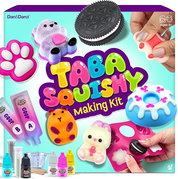 Taba Squishy Making Kit for Kids - Kids Crafts - 6 7 8 9 10 11 12 Year Old Girl Birthday Gift - Squishies Craft Kits - Arts and Crafts for Kid for 8-12 - Toys for Girls Ages 5-7