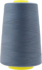 Mandala Crafts 4 Pack of Serger Threads Cones Spools - 40S/2 24000 Yards Polyester Slate Gray Threads for Sergers Machine and Overlock Quilting Sewing Machine