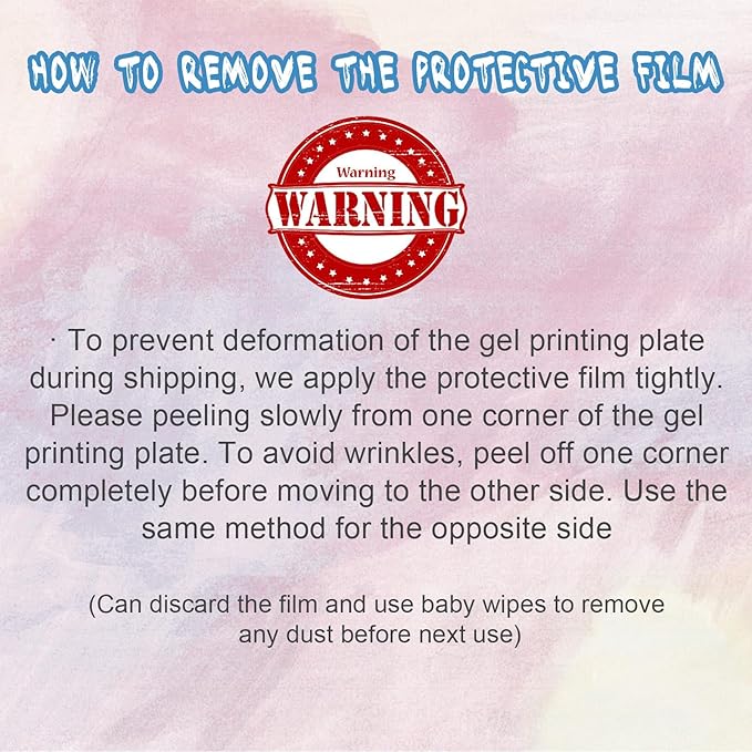 Vollence Gel Printing Plate - 8” X 10”Reusable Gel Monoprinting Plate for Press Art, Printmaking Supplies for Scrapbooking, Card Making, Arts and Crafts,Journaling,Collage