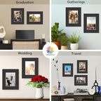 Mat Board Center, 8X10 Black Mats for 5X7 Pictures - Acid Free, 4-Ply Thickness, White Core, Bevel Cut - for Artworks, Photos, Framing - Pack of 12