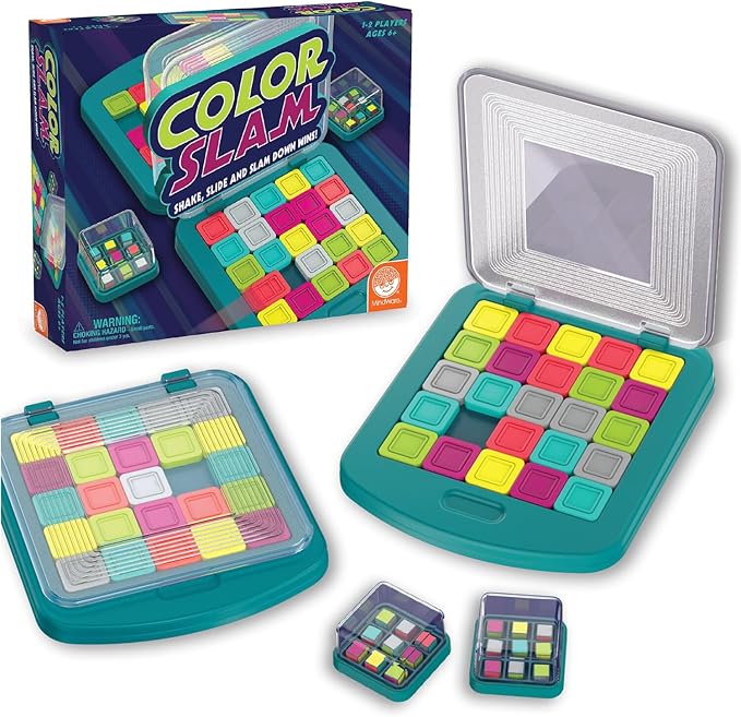 MindWare Color Slam Sliding Puzzle Game for 6 Year Olds and Up