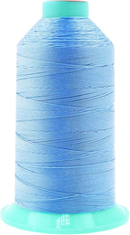 Mandala Crafts Bonded Nylon Thread Light Blue Heavy Duty Sewing Threads - 1250 YDs Size 138 420D T135 Tex 135 Thread for Leather Jeans Weaving Outdoor Marine Upholstery Threads