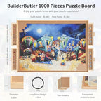 1000 Pieces Rotating Puzzle Board with 4 Drawers,30.16"x22.44" Portable Wooden Jigsaw Puzzle Table with Lazy Susan Spinning Cover for Adults