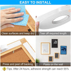 ToLanbbt Double Sided Foam Tape 0.39In x 10FT, Mounting Tape Heavy Duty, Strong Adhesive Weatherproof Seal Strips for DIY Craft Picture Poster, Car & Gap Filling Mountings, Home Office Decor (White)