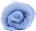 Desert Breeze Distributing Maori Wool Carded Batting, 100% Natural New Zealand Wool Made by DHG in Italy for Needle Felting, 3.5 OZ, 27 Micron, Color Cornflower Blue