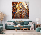 My Photostation.com 14Wx20H'' Jesus and Virgin Mary Glass Wall Art Tempered Glass Printing Wall Decor Large Wall Art Wall Hangings