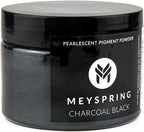 MEYSPRING Charcoal Black Mica Powder for Epoxy Resin - 50 Grams - Great for Resin Art and UV Resin - Epoxy Resin Color Pigment