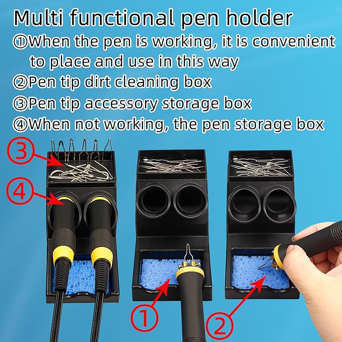 Wood Burning Tool, Wood Burner kit Pen 25~750℃, Wood Burning kit with Digital Thermometer Temperature Adjustable Temperature, 2 pyrographic Wood Burning pens, 30 Wood Burning Pen Tips