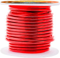 Mandala Crafts 8 Gauge Anodized Aluminum Craft Wire for Jewelry Making - 32 FT Colored Flexible Red Wire - Bendable for Bonsai Armature Crafting Sculpting